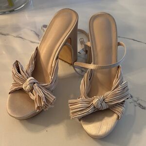 Loeffler Randall Lookalike Elegant Beige Strappy Heels 9.5